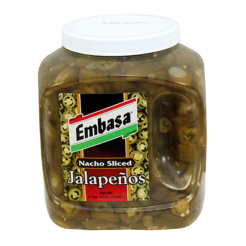 Embasa Nacho Sliced Jalapeno Peppers, 108 Ounce, 4 Per Case